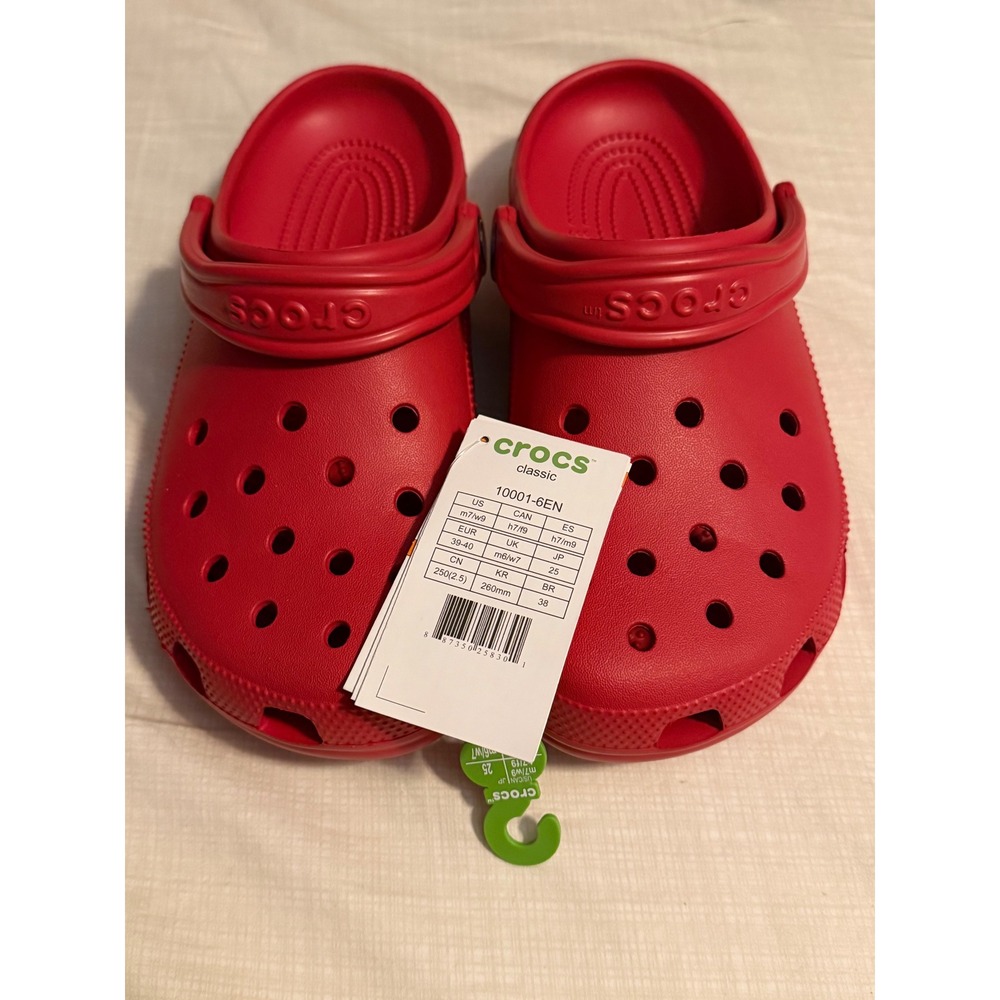 Crocs Classic Clog Pepper Red Unisex Mens 7 Womens 9 10001-6EN NEW
